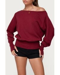 Edikted - Oversize Off The Shoulder Sweater - Lyst