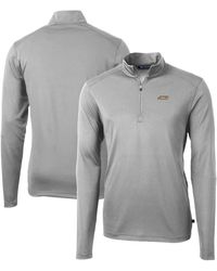 Cutter & Buck - James Madison Dukes Big & Tall Virtue Eco Pique Recycled Quarter-zip Pullover Top At Nordstrom - Lyst