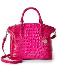 Brahmin - Duxbury Croc Embossed Leather Satchel - Lyst
