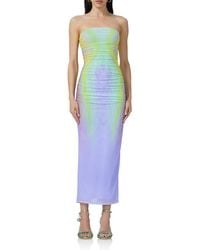 AFRM - Marlo Ruched Strapless Dress - Lyst
