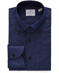 Emanuel Berg - Modern Fit Cotton & Linen Twill Button-down Shirt - Lyst