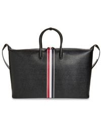 Thom Browne - Rwb Stripe Leather Duffle Bag - Lyst
