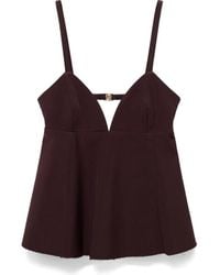 Mango - Open Back V-Neck Peplum Top - Lyst
