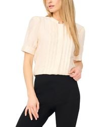 Halogen® - Pintuck Pleat Button-Up Top - Lyst