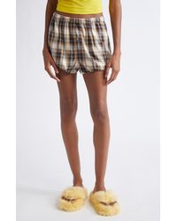 Acne Studios - Pebby Check Flannel Shorts - Lyst