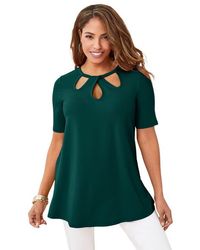 Jessica London - Stretch Knit Cutout Swing Tunic - Lyst