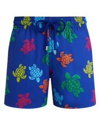 Vilebrequin - Moorise Swim Short Stretch Round Turtles Multicolored Flower Xl - Lyst
