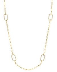Michael M - Link Pavestation Necklace - Lyst