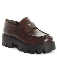 Prada - Lug Sole Loafer - Lyst