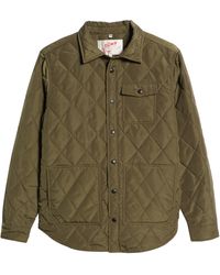 Schott Nyc - Quilted Down Shirt Jacket - Lyst