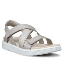 Ecco - Soft Cross Strap Sandal - Lyst