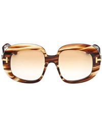 Tom Ford - Icon 53Mm Gradient Round Sunglasses - Lyst