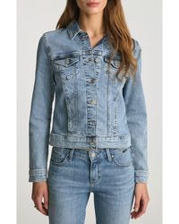 Mavi - Samantha Crop Denim Trucker Jacket - Lyst