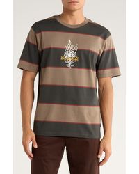 RVCA - X Kevin 'Spanky' Long Dayshift Stripe Cotton Graphic T-Shirt - Lyst