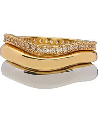 st. Moran - Set Of 3 Wavy Band Rings - Lyst