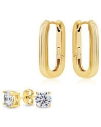 Donatello Gian - Hoop And Studs Earrings Set - Lyst