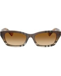 Burberry - 52Mm Rectangular Sunglasses - Lyst