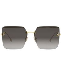 Fendi - First 59Mm Geometric Sunglasses - Lyst