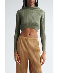 Pleats Please Issey Miyake - Monthly Colors January Pleated Crop Top - Lyst