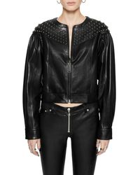 Rebecca Minkoff - Ozzy Studded Leather Jacket - Lyst
