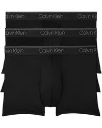 Calvin Klein Nb1289 Microfiber Stretch Low Rise Trunks in Gray for Men