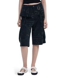 Desigual - X Collina Strada Batik Pattern Denim Bermuda Shorts - Lyst