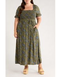 Chelsea28 - Smocked Ruffle Maxi Dress - Lyst