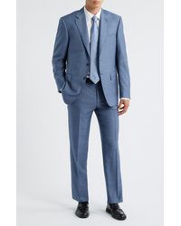 Canali - Siena Regular Fit Mélange Super 130S Wool Suit - Lyst