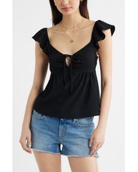 BP. - Flutter Sleeve Top - Lyst