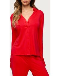 Edikted - Justina Lounge Button-Up Top - Lyst