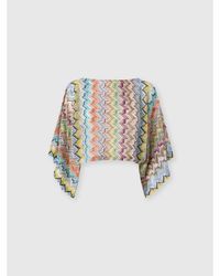 Missoni - Viscose Lamé Cover-Up Top With Batwing Sleeves - Lyst