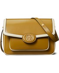 Tory Burch 'robinson' Two-way Chain Saffiano Leather Shoulder Bag in White