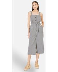 Yumi' - Gingham Button Through Jumpsuit - Lyst