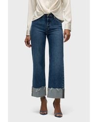 Hudson Jeans - Rosie High-Rise Wide Leg Jean W/ Cuff - Lyst