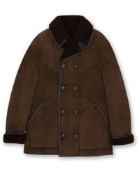 Fortela - Double Breasted Shearling Jacket - Lyst