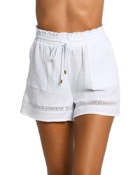 La Blanca - Beach Cotton Cover-up Shorts - Lyst