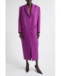 Balenciaga - Wool Gabardine Long Sack Coat - Lyst