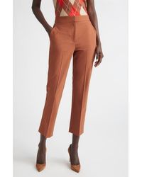 St. John - Mélange Wool Blend Stretch Twill Crop Pants - Lyst