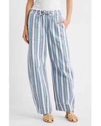Damson Madder - Felix Stripe Organic Cotton Drawstring Jeans - Lyst