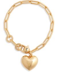 Jenny Bird - Puffy Heart Charm Paper Clip Chain Bracelet - Lyst