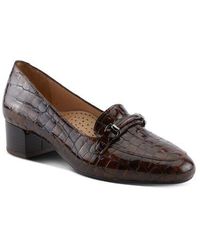 Spring Step - Enda Croc Embossed Heel Loafer - Lyst