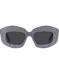Loewe - Starry Night Anagram 49mm Small Rectangular Sunglasses - Lyst
