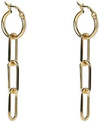 Argento Vivo Sterling Silver - Huggie Link Linear Earrings - Lyst