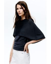 H&M - Fine-Knit Cape Top - Lyst