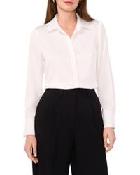 Halogen® - Long Sleeve Satin Button-Up Shirt - Lyst