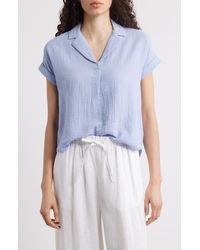 Beach Lunch Lounge - London Cotton Gauze Popover Top - Lyst
