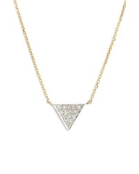 Dana Rebecca - 'emily Sarah' Diamond Triangle Pendant Necklace - Lyst