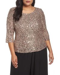 alex evenings plus size tops