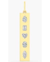 Everlee - Multi-Shape Inlay Bar Lab Diamond Charm - Lyst