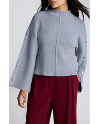 Kenneth Cole - Rib Mock Neck Pullover - Lyst